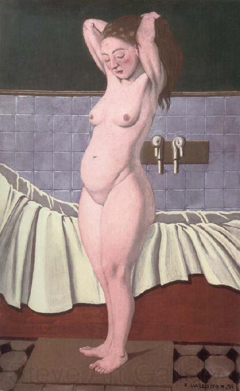 Felix Vallotton Woman combing her hair in the bathroom Germany oil painting art